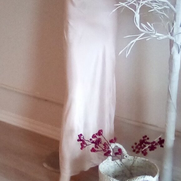 VTG 30's/ 40's Fray-Pruf Bur Mil Bias Cut Fitted Negligee Embroidered Sz 6 Tall - Picture 10 of 11